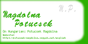 magdolna potucsek business card